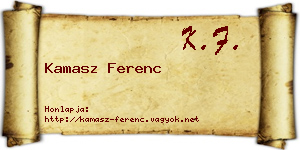Kamasz Ferenc névjegykártya